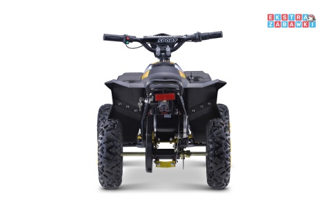 Quad HIPERFECT na akumulator - żółty, 1000W 48V/12Ah do 35 km/h, silnik bezszczotkowy, pompowane opony, ekoskóra [ATV-11E]