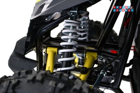 Quad HIPERFECT na akumulator - żółty, 1000W 48V/12Ah do 35 km/h, silnik bezszczotkowy, pompowane opony, ekoskóra [ATV-11E]