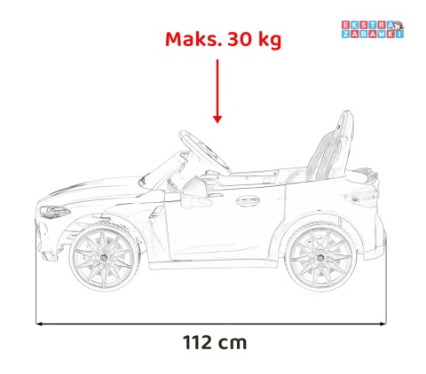 BMW M4 na akumulator - czarny, 2x35W 12V/14Ah, pilot, ekoskóra, EVA, LED, panel muzyczny [SX2418]