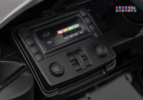 BMW M4 na akumulator - czarny, 2x35W 12V/14Ah, pilot, ekoskóra, EVA, LED, panel muzyczny [SX2418]