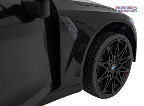 BMW M4 na akumulator - czarny, 2x35W 12V/14Ah, pilot, ekoskóra, EVA, LED, panel muzyczny [SX2418]