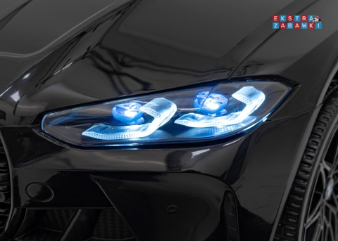 BMW M4 na akumulator - czarny, 2x35W 12V/14Ah, pilot, ekoskóra, EVA, LED, panel muzyczny [SX2418]