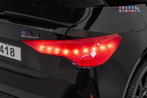 BMW M4 na akumulator - czarny, 2x35W 12V/14Ah, pilot, ekoskóra, EVA, LED, panel muzyczny [SX2418]