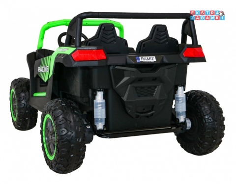 Buggy ATV Racing dwuosobowy na akumulator - zielony, 4x200W 24V/14Ah, pilot, panel muzyczny, EVA, ekoskóra [A032]