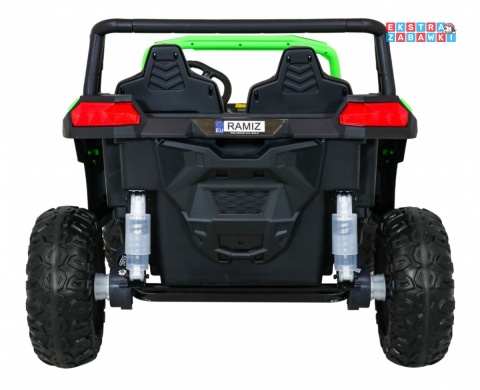 Buggy ATV Racing dwuosobowy na akumulator - zielony, 4x200W 24V/14Ah, pilot, panel muzyczny, EVA, ekoskóra [A032]