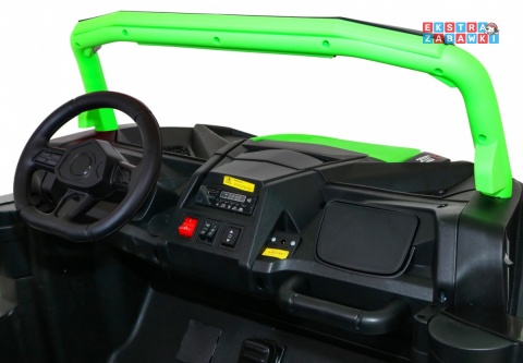 Buggy ATV Racing dwuosobowy na akumulator - zielony, 4x200W 24V/14Ah, pilot, panel muzyczny, EVA, ekoskóra [A032]