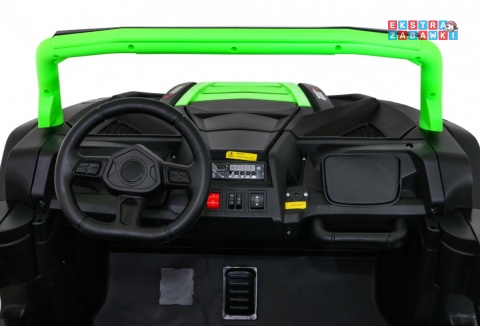 Buggy ATV Racing dwuosobowy na akumulator - zielony, 4x200W 24V/14Ah, pilot, panel muzyczny, EVA, ekoskóra [A032]