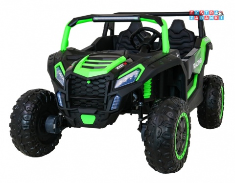 Buggy ATV Racing dwuosobowy na akumulator - zielony, 4x200W 24V/14Ah, pilot, panel muzyczny, EVA, ekoskóra [A032]