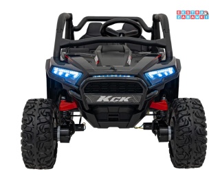 [outlet] Czarny KCK buggy na akumulator- 4x50W 24V/9Ah, ekoskóra, EVA, MP3, Bluetooth [XMX-639]