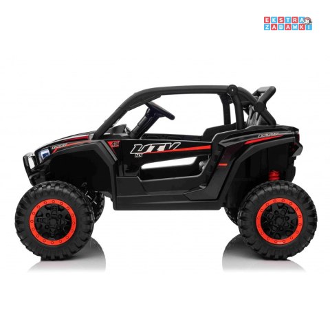 [outlet] Czarny KCK buggy na akumulator- 4x50W 24V/9Ah, ekoskóra, EVA, MP3, Bluetooth [XMX-639]