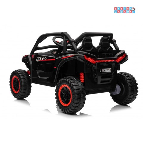 [outlet] Czarny KCK buggy na akumulator- 4x50W 24V/9Ah, ekoskóra, EVA, MP3, Bluetooth [XMX-639]