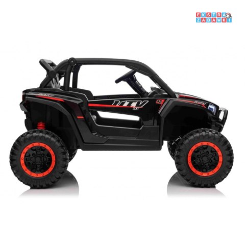 [outlet] Czarny KCK buggy na akumulator- 4x50W 24V/9Ah, ekoskóra, EVA, MP3, Bluetooth [XMX-639]