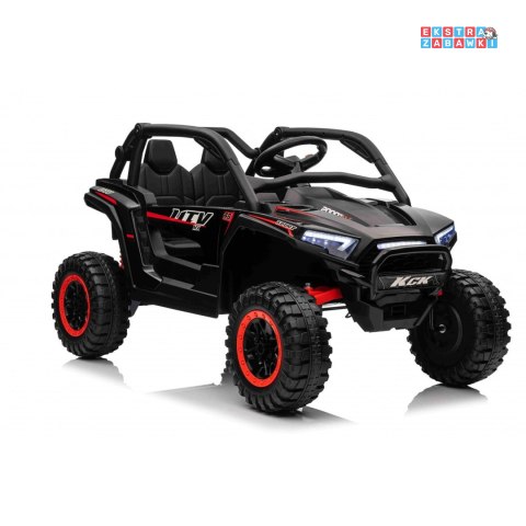 [outlet] Czarny KCK buggy na akumulator- 4x50W 24V/9Ah, ekoskóra, EVA, MP3, Bluetooth [XMX-639]