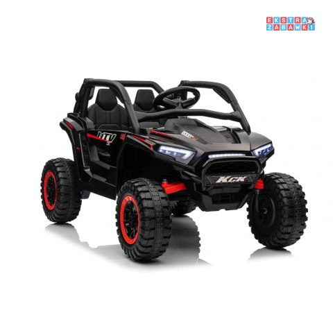 [outlet] Czarny KCK buggy na akumulator- 4x50W 24V/9Ah, ekoskóra, EVA, MP3, Bluetooth [XMX-639]