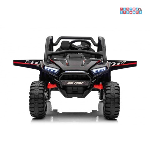 [outlet] Czarny KCK buggy na akumulator- 4x50W 24V/9Ah, ekoskóra, EVA, MP3, Bluetooth [XMX-639]