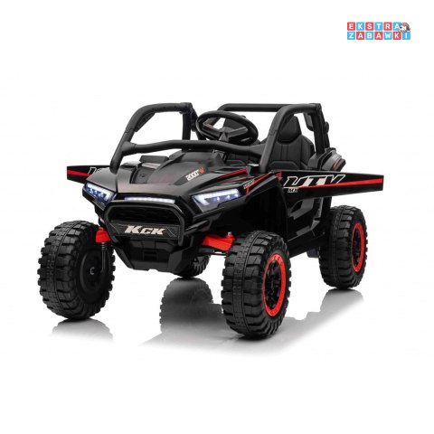 [outlet] Czarny KCK buggy na akumulator- 4x50W 24V/9Ah, ekoskóra, EVA, MP3, Bluetooth [XMX-639]