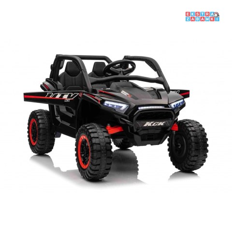 [outlet] Czarny KCK buggy na akumulator- 4x50W 24V/9Ah, ekoskóra, EVA, MP3, Bluetooth [XMX-639]