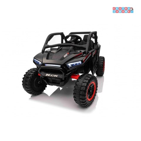 [outlet] Czarny KCK buggy na akumulator- 4x50W 24V/9Ah, ekoskóra, EVA, MP3, Bluetooth [XMX-639]