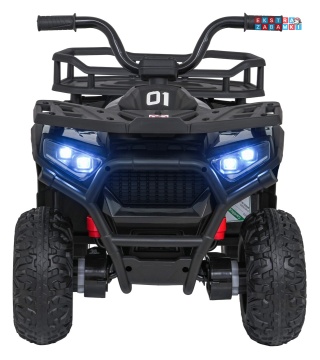 Quad ATV Robust 01 na akumulator - czarny, 4x35W 12V/7Ah, EVA, LED, ekoskóra [XMX-651]