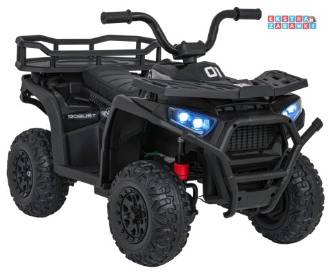 Quad ATV Robust 01 na akumulator - czarny, 4x35W 12V/7Ah, EVA, LED, ekoskóra [XMX-651]