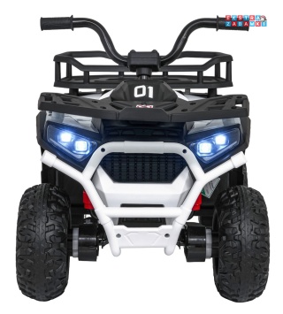 Quad ATV Robust 01 na akumulator - biały, 4x35W 12V/7Ah, EVA, LED, ekoskóra [XMX-651]