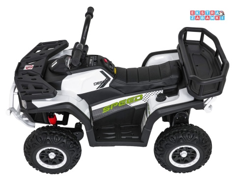 Quad ATV Robust 01 na akumulator - biały, 4x35W 12V/7Ah, EVA, LED, ekoskóra [XMX-651]