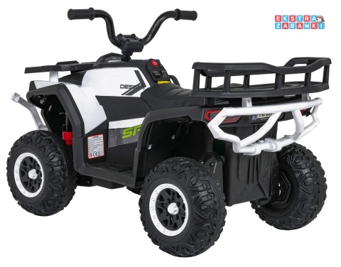 Quad ATV Robust 01 na akumulator - biały, 4x35W 12V/7Ah, EVA, LED, ekoskóra [XMX-651]