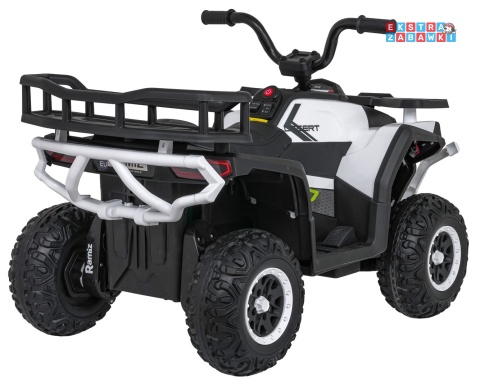 Quad ATV Robust 01 na akumulator - biały, 4x35W 12V/7Ah, EVA, LED, ekoskóra [XMX-651]