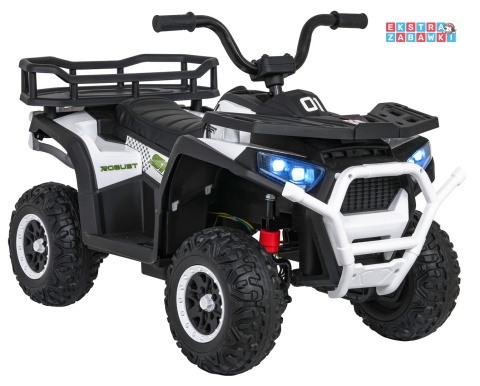 Quad ATV Robust 01 na akumulator - biały, 4x35W 12V/7Ah, EVA, LED, ekoskóra [XMX-651]