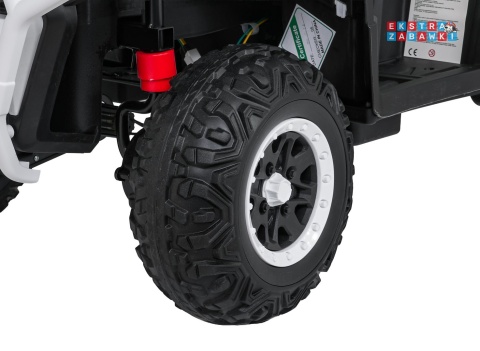 Quad ATV Robust 01 na akumulator - biały, 4x35W 12V/7Ah, EVA, LED, ekoskóra [XMX-651]