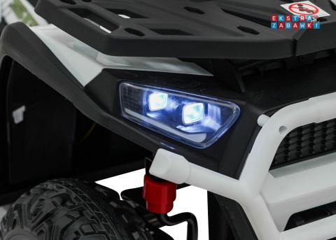 Quad ATV Robust 01 na akumulator - biały, 4x35W 12V/7Ah, EVA, LED, ekoskóra [XMX-651]