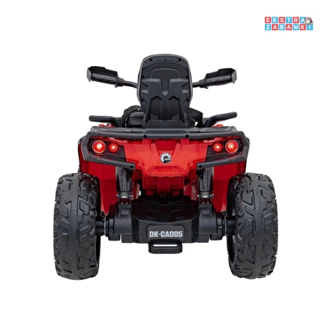 Czerwony Quad CAN-AM Outlander ATV na akumulator - 4x200W, 24V/7Ah, EVA, LED, ekoskóra [CA005]