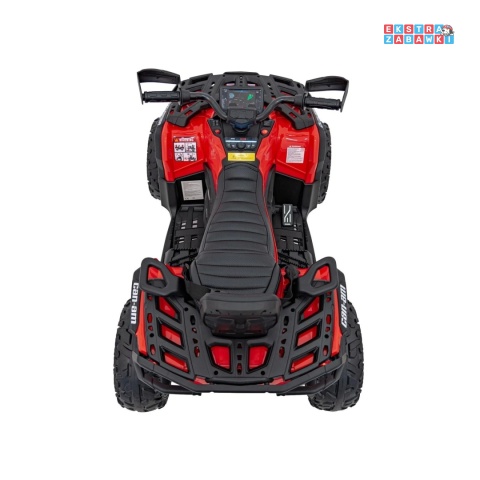 Czerwony Quad CAN-AM Outlander ATV na akumulator - 4x200W, 24V/7Ah, EVA, LED, ekoskóra [CA005]