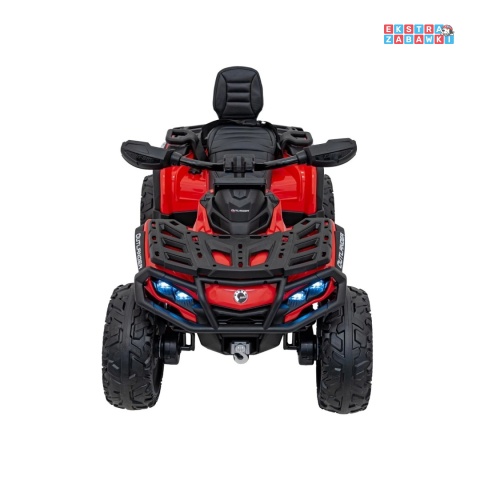 Czerwony Quad CAN-AM Outlander ATV na akumulator - 4x200W, 24V/7Ah, EVA, LED, ekoskóra [CA005]