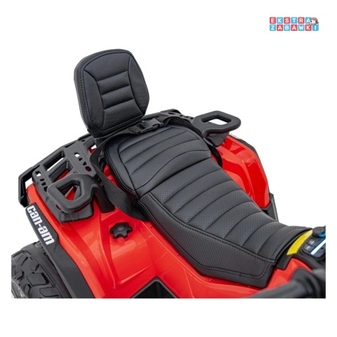 Czerwony Quad CAN-AM Outlander ATV na akumulator - 4x200W, 24V/7Ah, EVA, LED, ekoskóra [CA005]