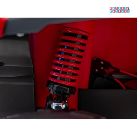 Czerwony Quad CAN-AM Outlander ATV na akumulator - 4x200W, 24V/7Ah, EVA, LED, ekoskóra [CA005]