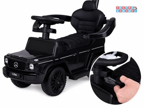 Jeździk Mercedes G-Class pchacz autko dla dzieci z dźwiękami czarny [ZA6173]