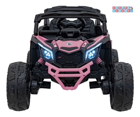 Maverick ATV CAN-AM buggy na akumulator 4x4 - różowy, 4x200W, 24V/10Ah, EVA, pokrowiec, pilot, LED, BT [CA003]