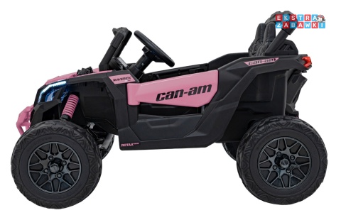 Maverick ATV CAN-AM buggy na akumulator 4x4 - różowy, 4x200W, 24V/10Ah, EVA, pokrowiec, pilot, LED, BT [CA003]