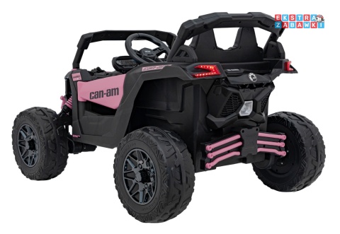Maverick ATV CAN-AM buggy na akumulator 4x4 - różowy, 4x200W, 24V/10Ah, EVA, pokrowiec, pilot, LED, BT [CA003]