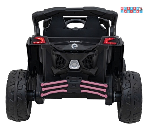 Maverick ATV CAN-AM buggy na akumulator 4x4 - różowy, 4x200W, 24V/10Ah, EVA, pokrowiec, pilot, LED, BT [CA003]