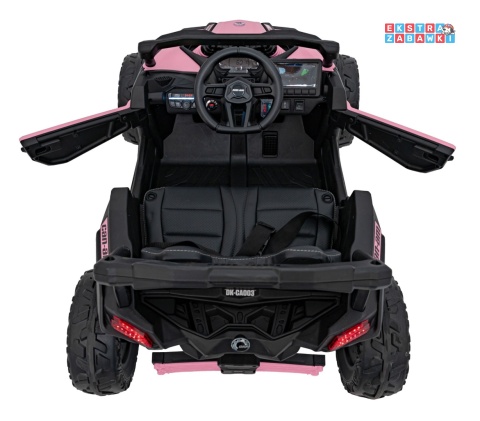 Maverick ATV CAN-AM buggy na akumulator 4x4 - różowy, 4x200W, 24V/10Ah, EVA, pokrowiec, pilot, LED, BT [CA003]
