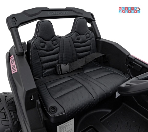 Maverick ATV CAN-AM buggy na akumulator 4x4 - różowy, 4x200W, 24V/10Ah, EVA, pokrowiec, pilot, LED, BT [CA003]