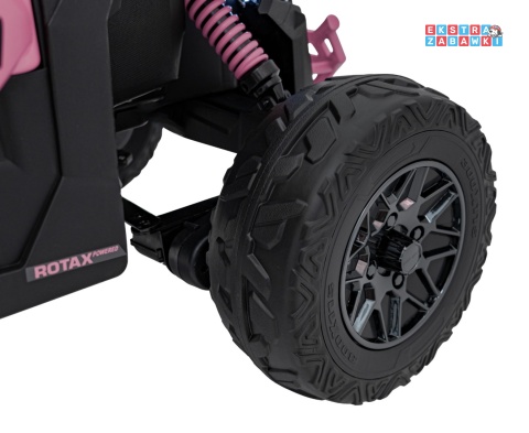 Maverick ATV CAN-AM buggy na akumulator 4x4 - różowy, 4x200W, 24V/10Ah, EVA, pokrowiec, pilot, LED, BT [CA003]