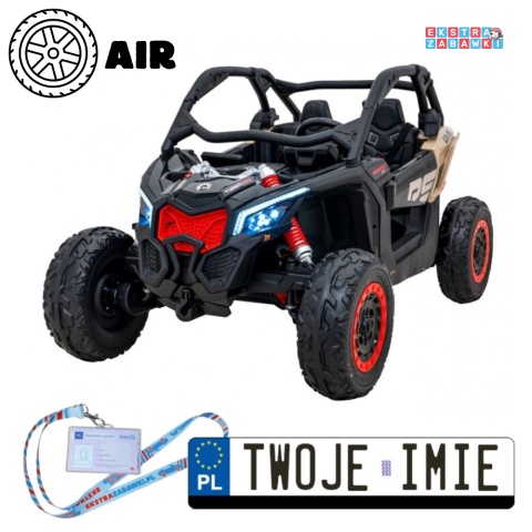 Maverick Turbo RR Buggy na pompowanych kołach dwuosobowy na akumulator - beżowy, 4x200W 24V/20Ah, ekoskóra, LED [DK-CA001.AIR]