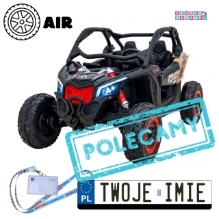 Maverick Turbo RR Buggy na pompowanych kołach dwuosobowy na akumulator - beżowy, 4x200W 24V/20Ah, ekoskóra, LED [DK-CA001.AIR]