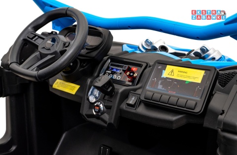Maverick Turbo RR buggy dwuosobowy na akumulator - niebieski, 4x200W 24V/20Ah, koła EVA, ekoskóra, LED [DK-CA001]