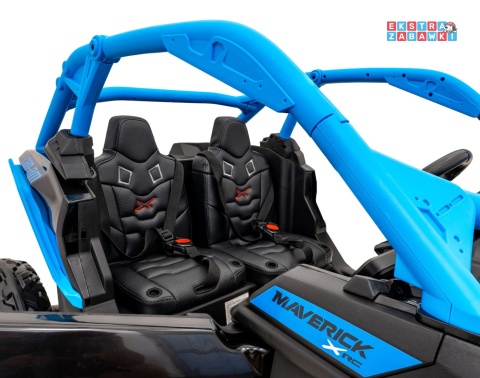Maverick Turbo RR buggy dwuosobowy na akumulator - niebieski, 4x200W 24V/20Ah, koła EVA, ekoskóra, LED [DK-CA001]