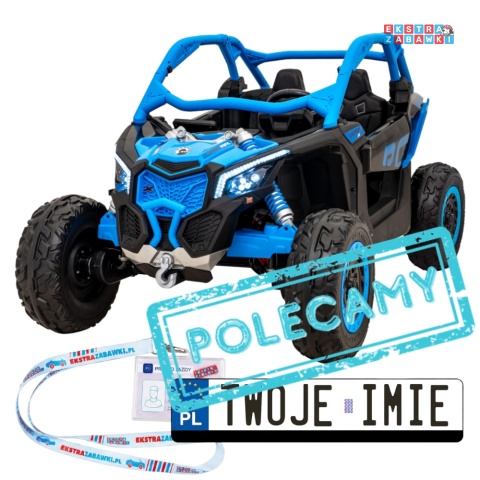 Maverick Turbo RR buggy dwuosobowy na akumulator - niebieski, 4x200W 24V/20Ah, koła EVA, ekoskóra, LED [DK-CA001]