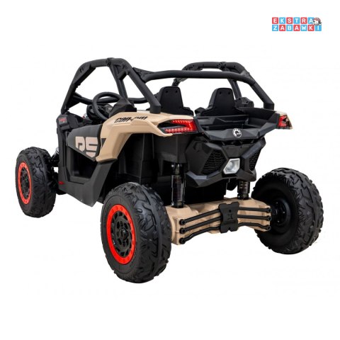 Maverick Turbo RR Buggy na pompowanych kołach dwuosobowy na akumulator - beżowy, 4x200W 24V/20Ah, ekoskóra, LED [DK-CA001.AIR]
